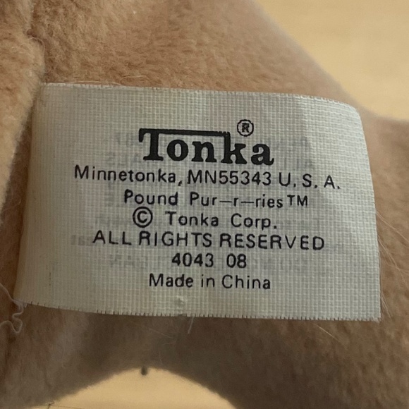 Vintage Tonka Pound Purries Cat Plush Orange Ginger Tabby Striped Stuffed Animal - Picture 5 of 9